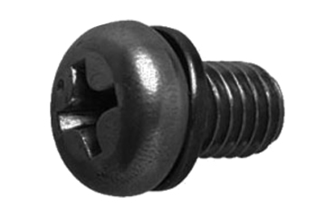 鉄(+) ナベ頭セムス小ねじ SP＝2 (ツーロック・バネ座組込)